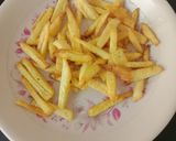 A picture of step 3 of Aloo bhaja and luchi.