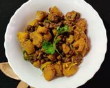 A picture of step 9 of KADDU KALA CHANA DRY CURRY...