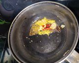 A picture of step 10 of Kadali Manja Rai (Banana stem curry in mustard paste).
