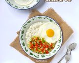 Foto langkah ke 4 dari resep 365. Nasi Telor Ceplok dengan Scallion Oil.