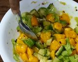 A picture of step 6 of Left-over roti Nachos with Mango-Avocado salad.
