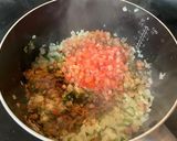 A picture of step 4 of Black Bean & Poblano Soup.
