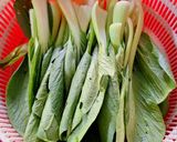 Hình bước làm 1 của món Cải thìa xào tỏi