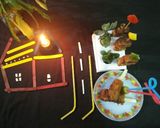 A picture of step 9 of Veggie traffic lights fried ice cream sticks.