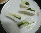 A picture of step 2 of Paneer Stuffed sandwich.
