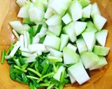 Hình bước làm 3 của món Canh bí nấu thịt băm viên