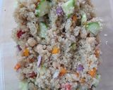 A picture of step 4 of Greek Style Quinoa Salad.