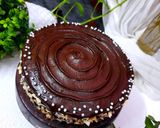 A picture of step 6 of Chocolate Cake with Whipped Chocolate Ganache.
