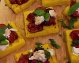 A picture of step 4 of Grilled Polenta, Goat Cheese & Caramelised Cherry Tomatoes.