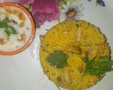 A picture of step 5 of Mushroom Biryani.