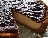Foto del paso 5 de la receta: Tarta de queso y mermelada de arándanos