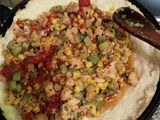 Tarta de pollo y verduras con base sin harina