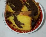 Foto langkah ke 9 dari resep Cake seperempat rasa jeruk coklat.