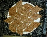 A picture of step 7 of Til chikki.