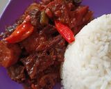 Foto langkah ke 5 dari resep Krengsengan Daging, Pentol Bakso Pedas Manis Sederhana.