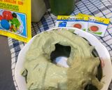 Foto langkah ke 3 dari resep Puding Greentea & Cream #ketopad_cp_techiko/greentea/matcha.