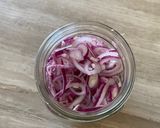 A picture of step 1 of Pickled red onions 🧅.