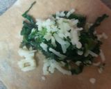 A picture of step 2 of Spinach Cheese Cigars.