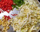 A picture of step 1 of Schezwan Rice.