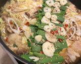A picture of step 6 of Our Ultimate Miso Soy Sauce Beef Motsu Nabe.