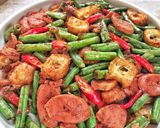 Foto langkah ke 3 dari resep Tumis kacang panjang terasi - tabur cakwe, ala Shelly.