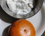 A picture of step 1 of Curd Orange Shrikhand.