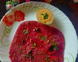 A picture of step 4 of Beetroot moong dal Paratha.