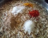 A picture of step 1 of Roti upma (leftover).
