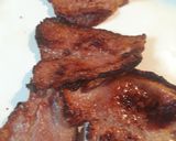 A picture of step 2 of Eggs with Ham and Honey Redeyed Gravy.