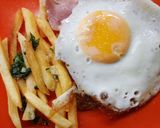 Foto del paso 6 de la receta: Milanesa al horno con panceta, morrón asado, papas fritas