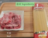 牛肉炒義大利麵Beef Fried Spaghetti的食譜步驟1照片