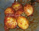 Foto langkah ke 3 dari resep Telur Balado + tips supaya tdk meledak saat digoreng.