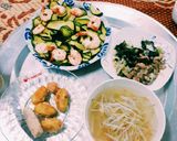 Hình bước làm 6 của món Tôm nõn xào bí ngòi