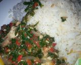 A picture of step 1 of White rice with vegetables sauce.