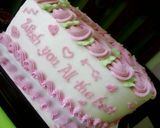 Foto langkah ke 4 dari resep Cake Birthday Bentuk love.