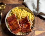 A picture of step 5 of Unagi Rice.