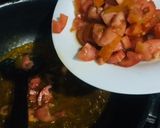 A picture of step 3 of Same ki phali ke salan.