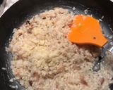 A picture of step 6 of Mushroom and Asparagus Risotto with Grilled Salmon.