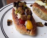Foto del paso 6 de la receta: Perritos🌭🧀🥓 calientes🌭 con berenjenas🍆!!!