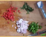 A picture of step 1 of Rice Chilla.
