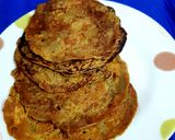 A picture of step 7 of Sattu-Jaggery Pancake (5 layers).