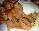 Kapros-gombás zúzapörkölt recept fázis 3 fotója