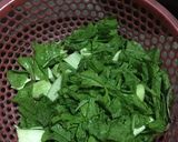 Hình bước làm 1 của món Canh rau cải nấu với mướp