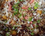 A picture of step 6 of Mutton mumbaiya biryani.