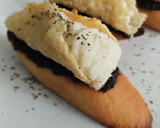 Foto del paso 10 de la receta: Pincho de cono de parmesano relleno de brandada y olivada