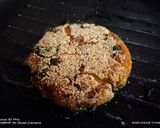 A picture of step 2 of Sabudana tikki double cheeseburger.