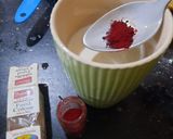 A picture of step 2 of 2 tier Red velvet cake.