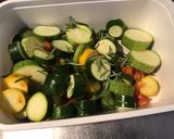 A picture of step 5 of Grilled Tricolor Zucchini with Rosemary, Tomato, and Marinade.