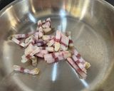 Hình bước làm 1 của món Mỳ Ý sốt kem trứng Carbonara