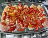A picture of step 5 of Grilled Marinated Pork Belly with Cherry Tomatoes.